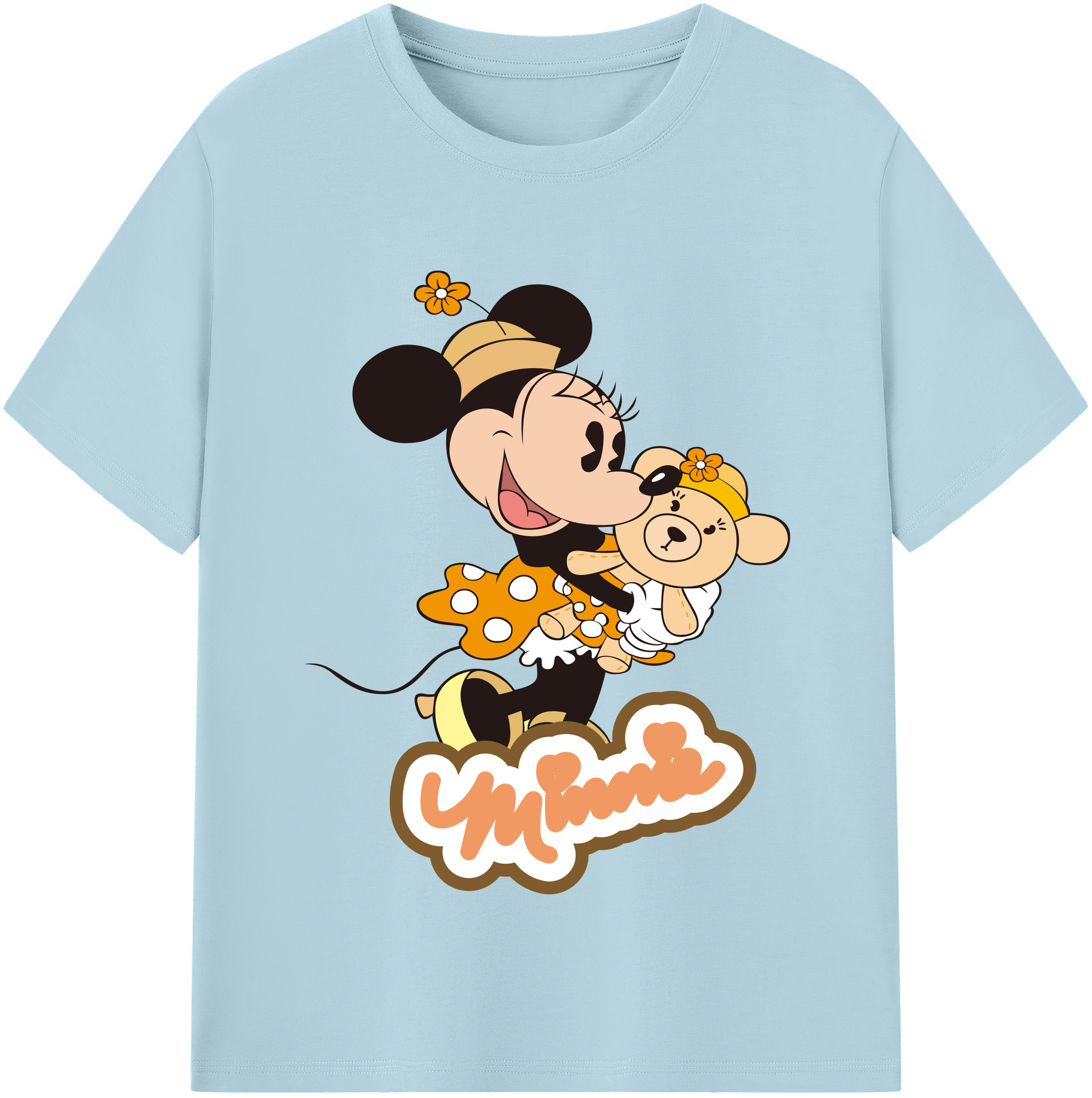 （画像用） ミッキーマウス Mickey Mouse 綿100％半袖Tシャツ（フロントプリント）